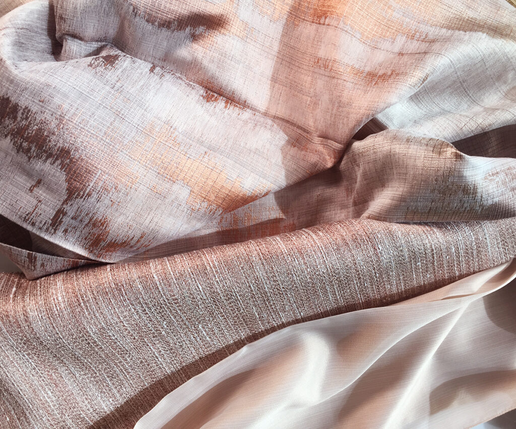 blush/rust sheer